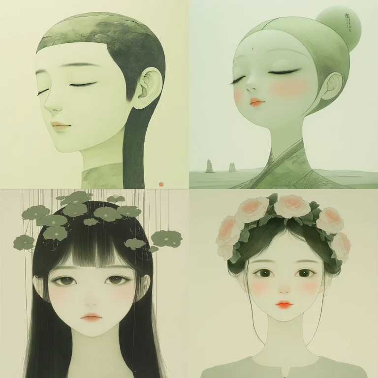 Muted Pastel Profiles - Midjourney style sref code