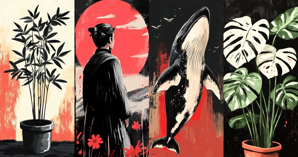 Red Black Contrast - Midjourney style sref code