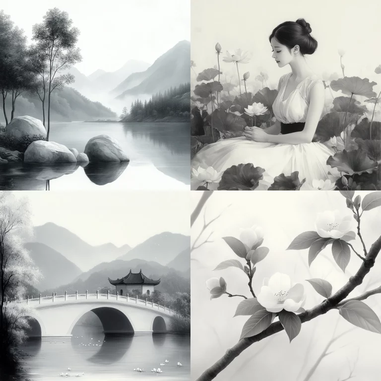 Monochrome Nature Imagery - Midjourney style sref code