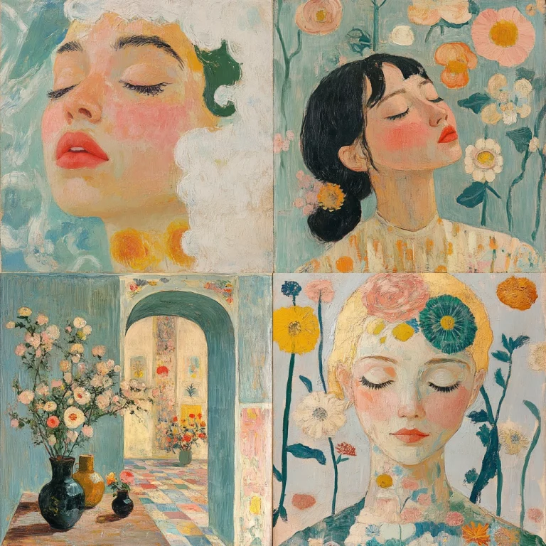 Pastel Floral Portraits - Midjourney style sref code