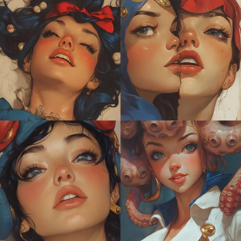 Vivid Blue-Red Contrast - Midjourney style sref code