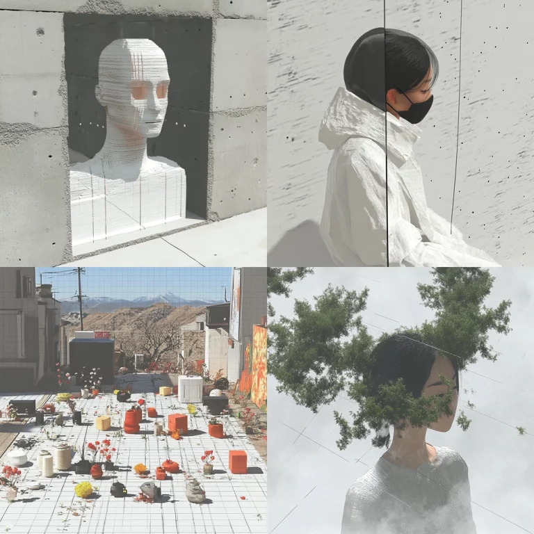 Muted Monochrome Geometric Realism - Midjourney style sref code