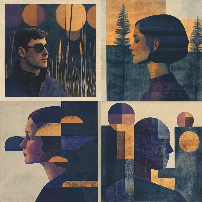 Geometric Dark Tones - Midjourney style sref code