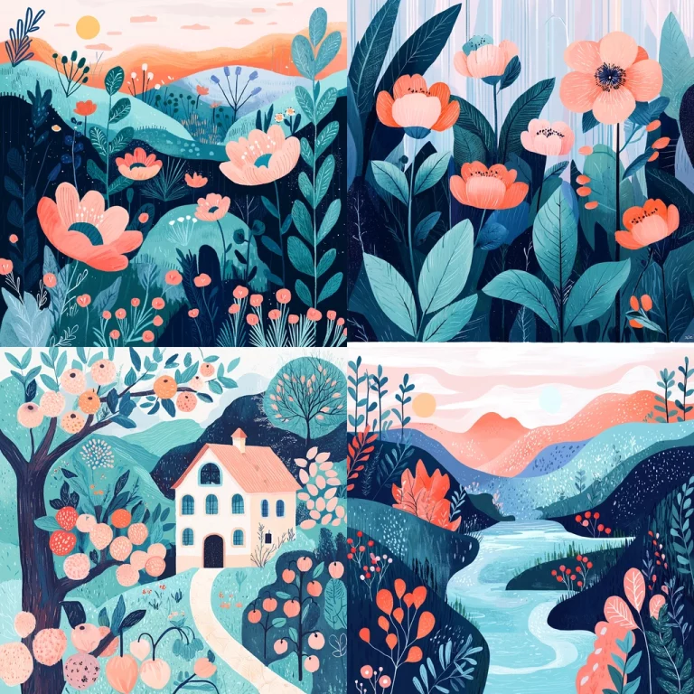 Vivid Pastel Landscapes - Midjourney style sref code