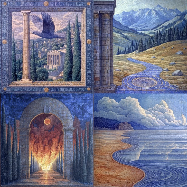 Textured Classical Landscape - Midjourney style sref code