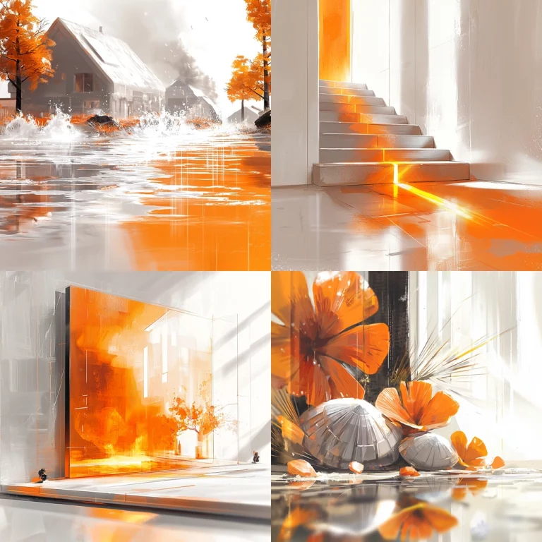 Vivid Orange Illumination - Midjourney style sref code