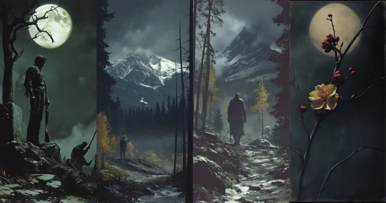 Moonlit Mountain Shadows - Midjourney style sref code