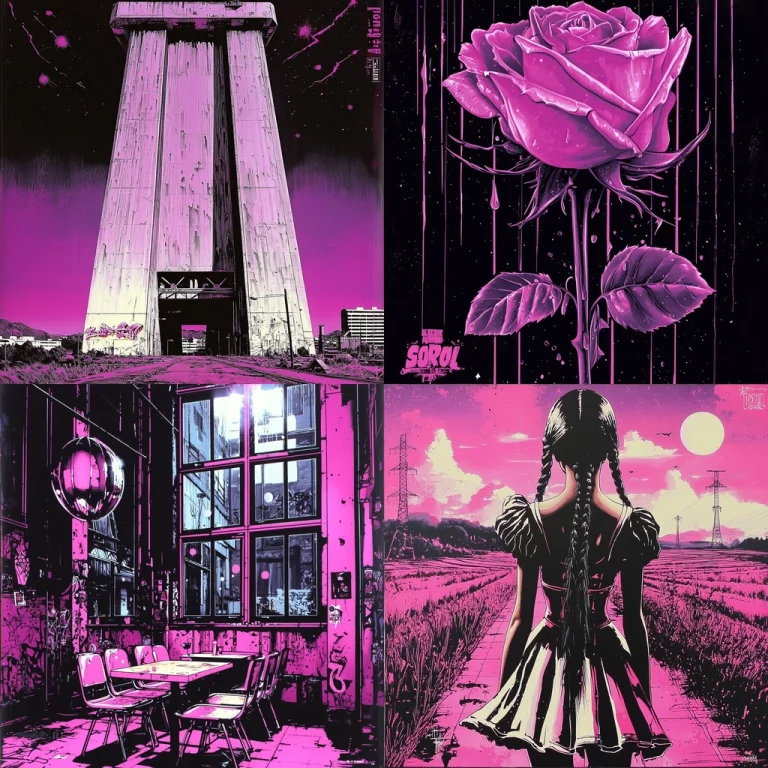 Magenta Urban Noir - Midjourney style sref code