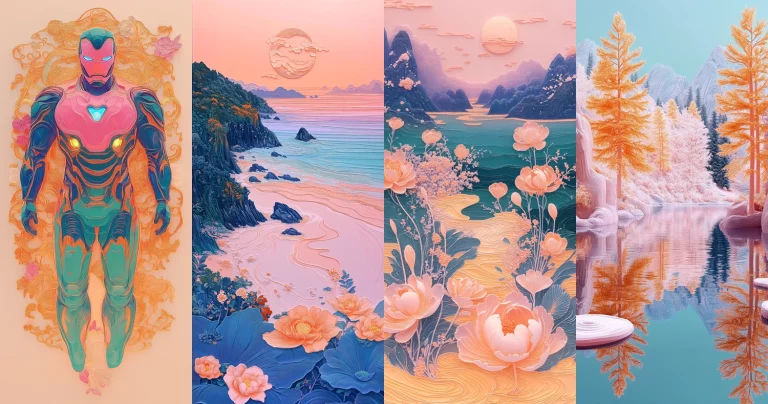 Pastel Floral Dreamscape - Midjourney style sref code