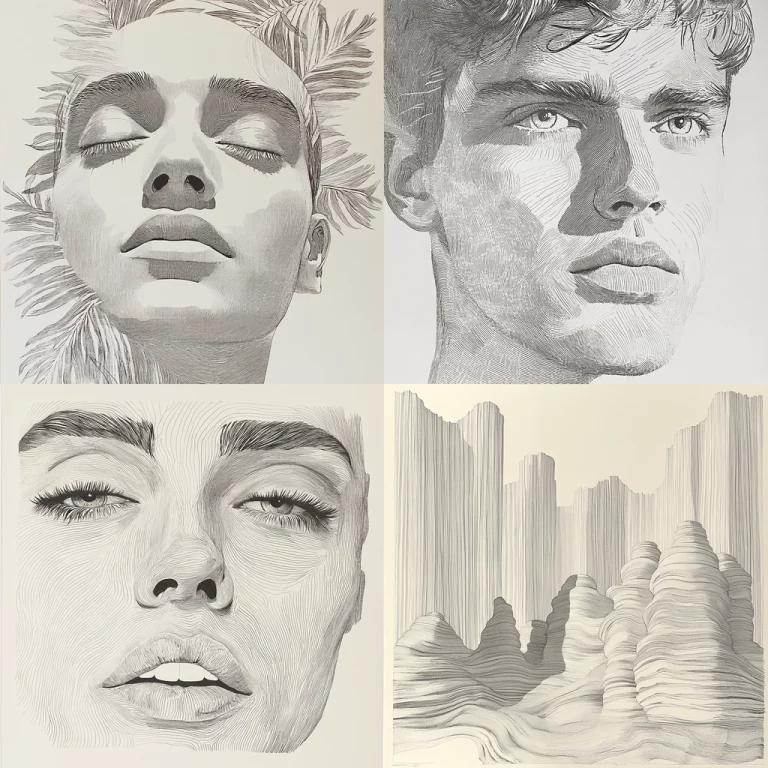 Detailed Monochromatic Patterns - Midjourney style sref code