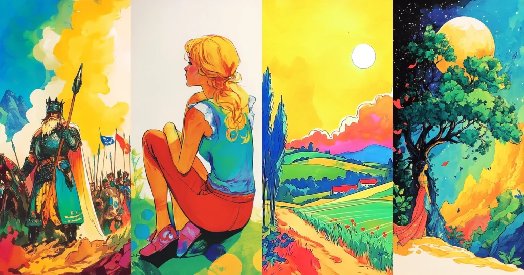 Vivid Chromatic Fantasy - Midjourney style sref code