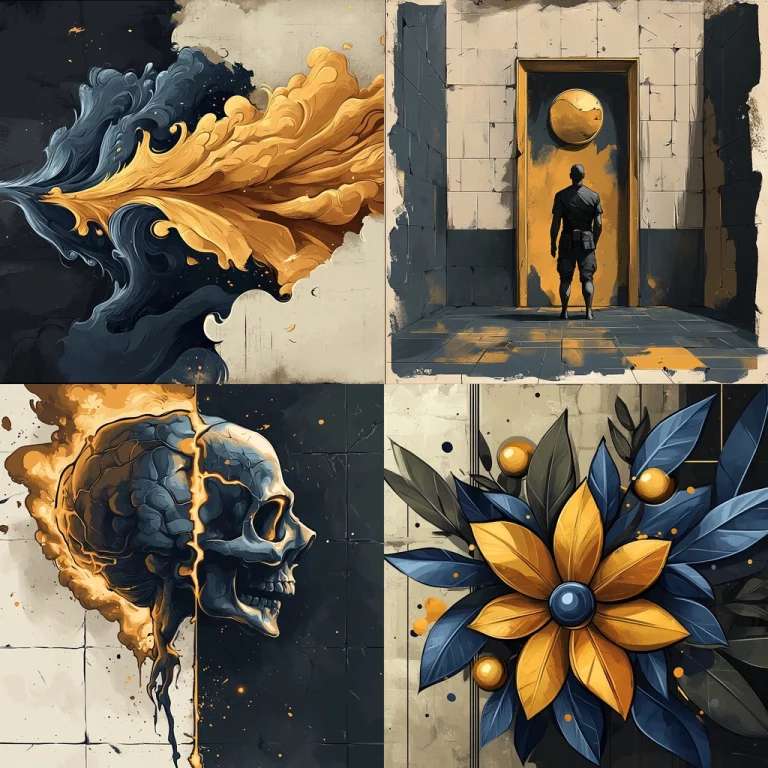 Graphite and Amber Dynamic - Midjourney style sref code