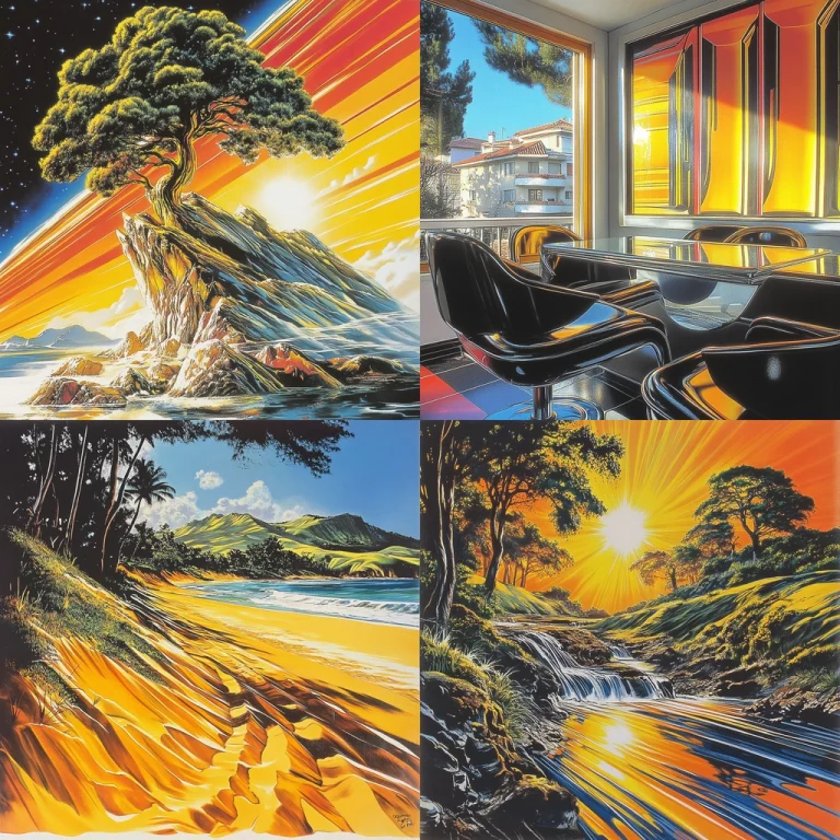 Radiant Geometric Sunburst - Midjourney style sref code