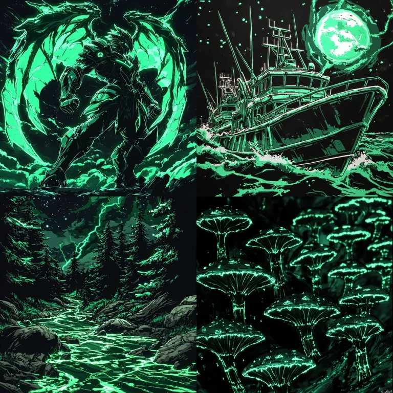 Fluorescent Nightscape Illumination - Midjourney style sref code