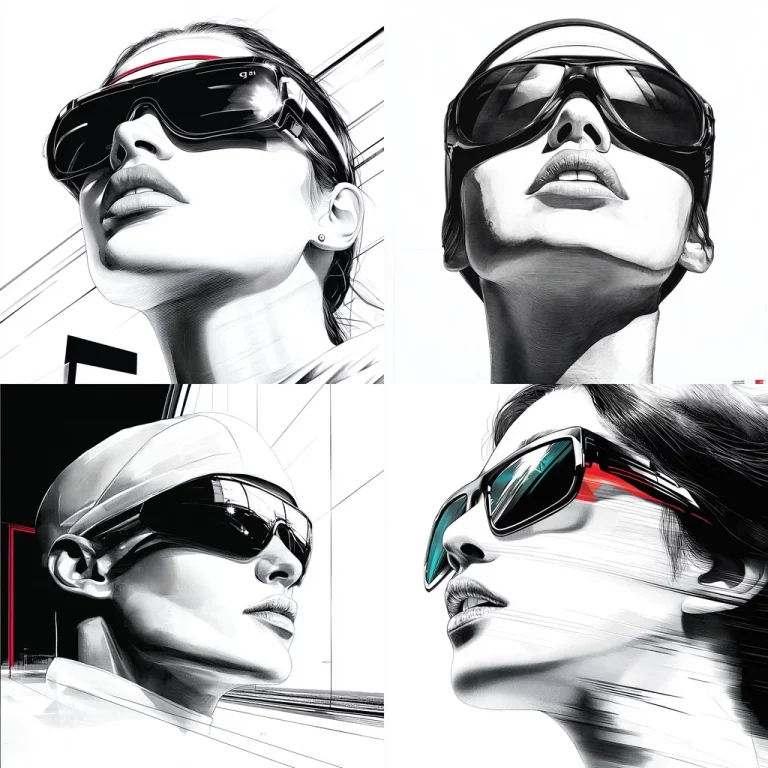 Monochrome Tech Illustration - Midjourney style sref code