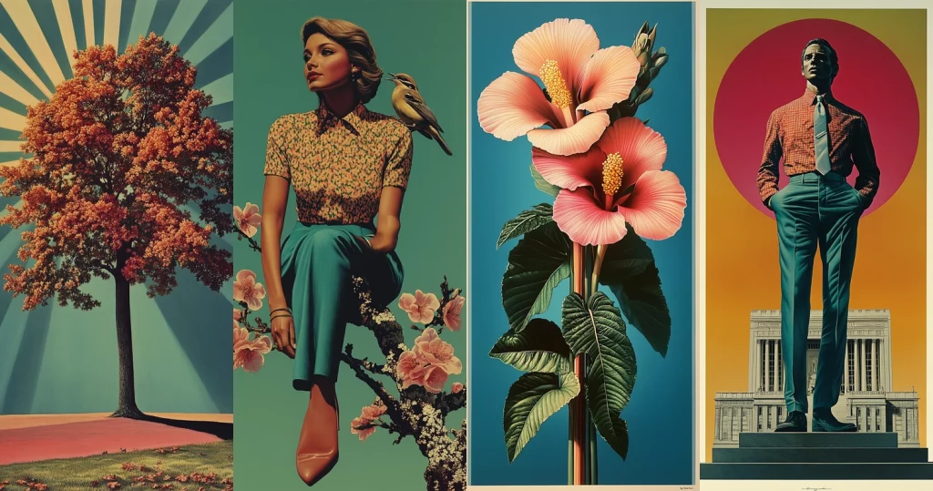 Bold Retro Surrealism - Midjourney style sref code