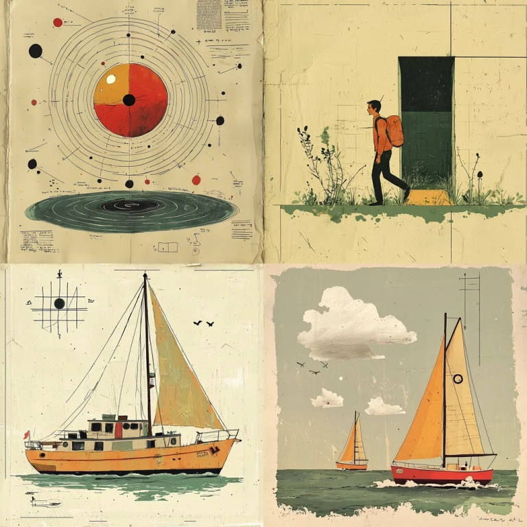 Muted Earth Tone Geometry - Midjourney style sref code