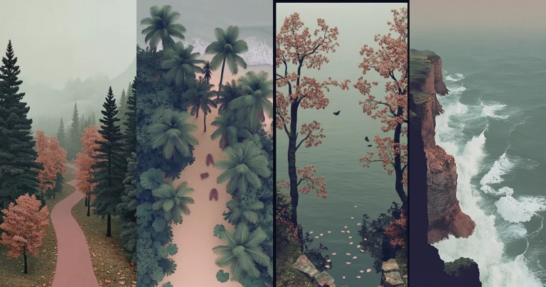 Muted Natural Vistas - Midjourney style sref code