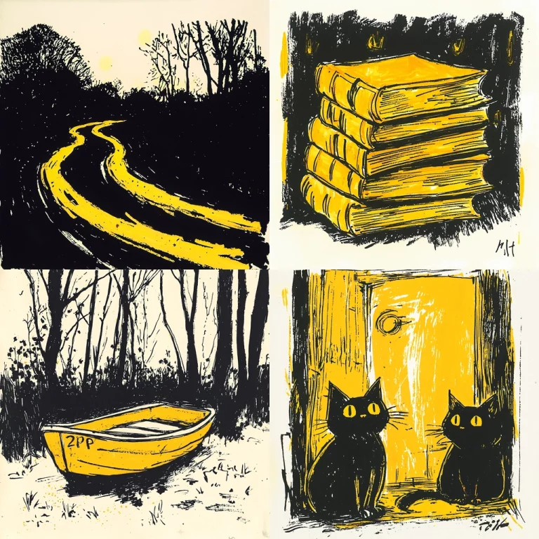 High Contrast Ink Yellow - Midjourney style sref code