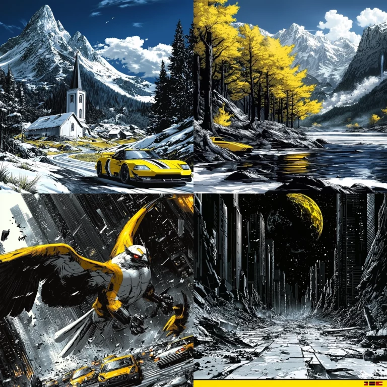 High Contrast Bold Lighting - Midjourney style sref code