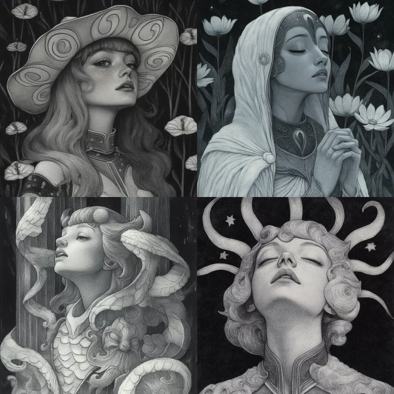 Monochrome Illustrative Texture - Midjourney style sref code