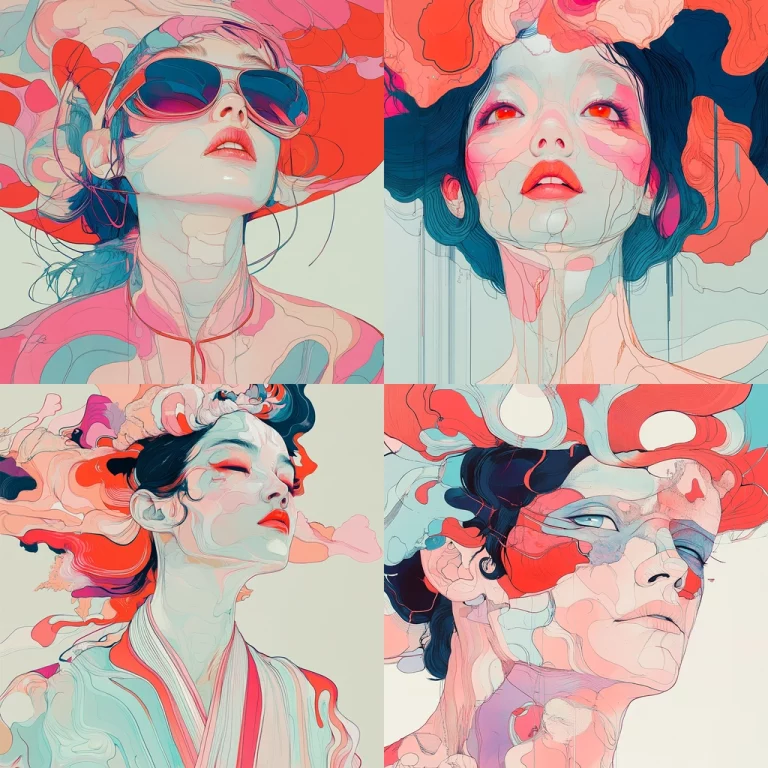 Vibrant Fluid Forms - Midjourney style sref code