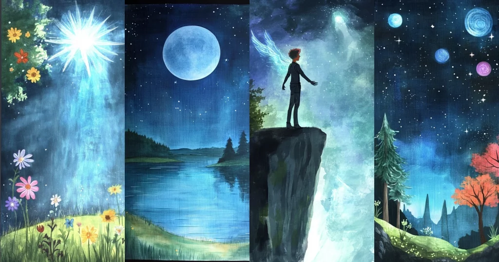 Celestial Glow with Nature Contrast - Midjourney style sref code