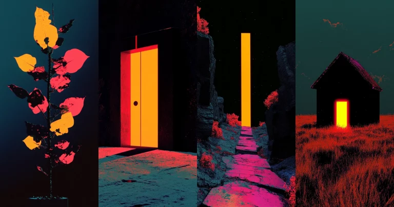 Neon Accented Shadowed Scenes - Midjourney style sref code