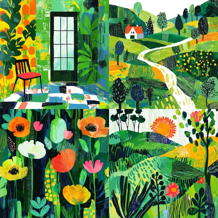 Vivid Playful Brushstrokes - Midjourney style sref code