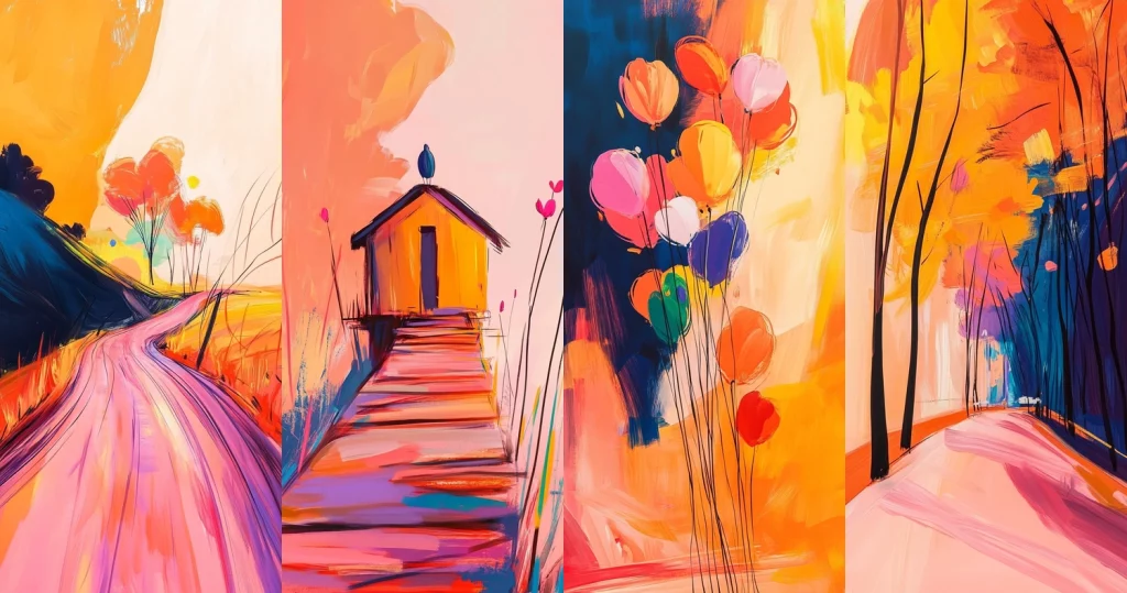 Vivid Abstract Landscapes - Midjourney style sref code