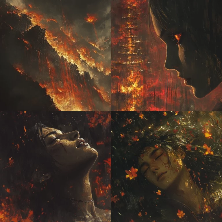 Fiery Textured Illumination - Midjourney style sref code