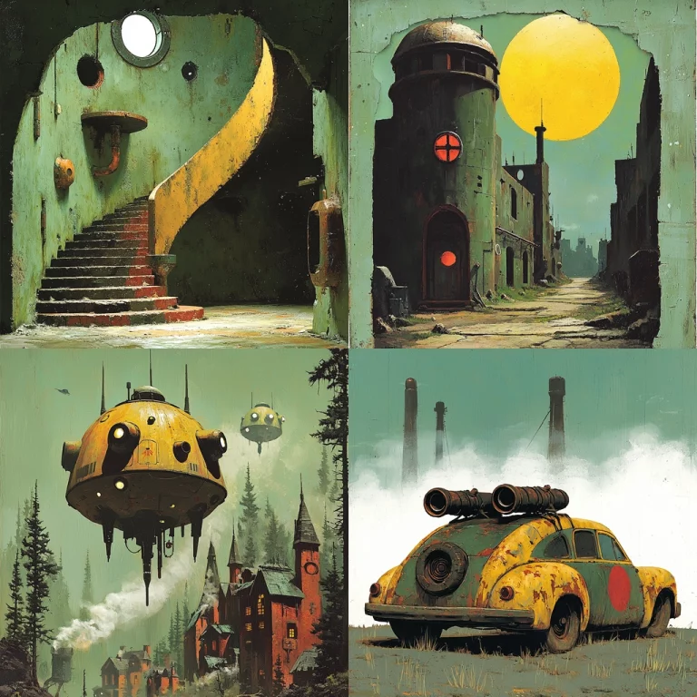 Surreal Rustic Industrial - Midjourney style sref code