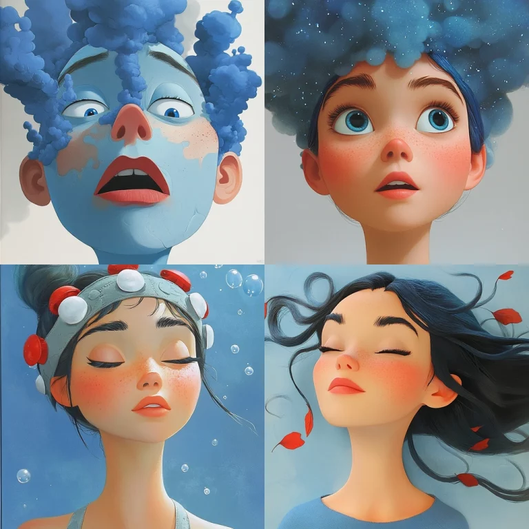 Whimsical Blue Vortex - Midjourney style sref code