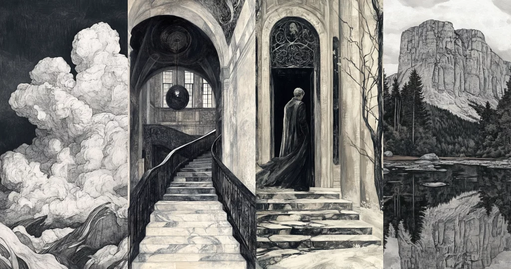 Monochrome Etched Realism - Midjourney style sref code