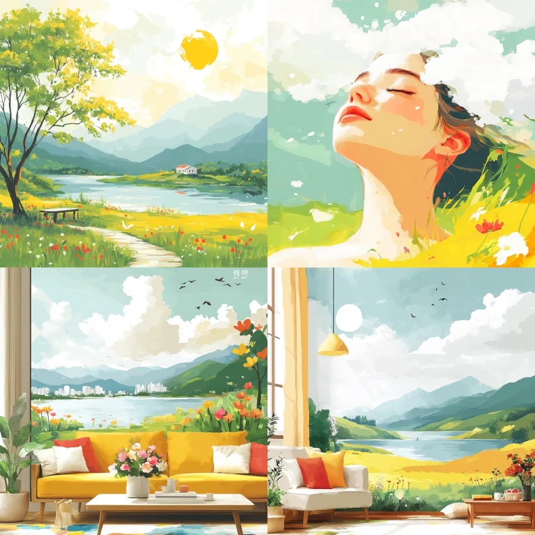 Vibrant Landscape with Warm Tones - Midjourney style sref code