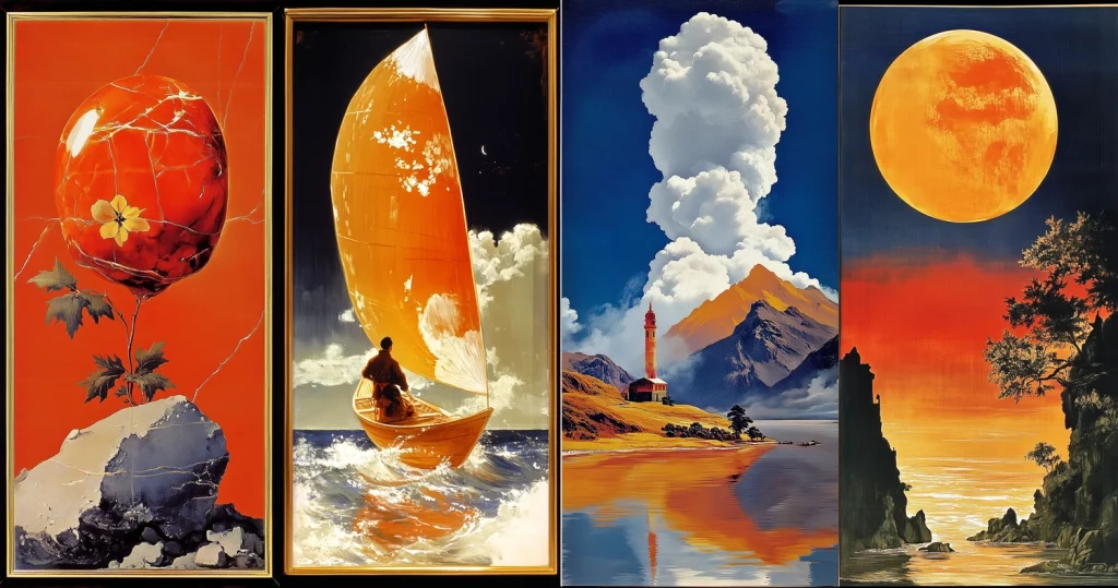 Vivid Sunset Palette - Midjourney style sref code