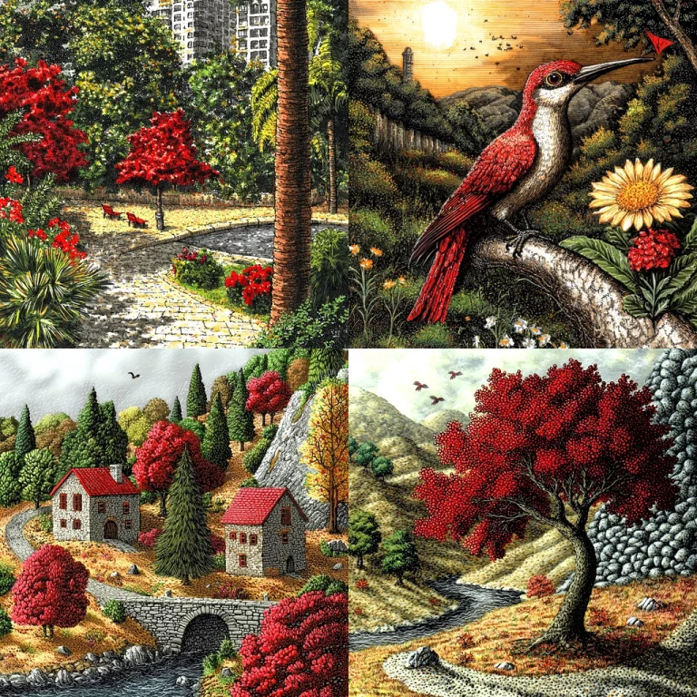 Vivid Landscape Contrasts - Midjourney style sref code