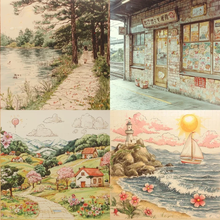 Pastel Textured Watercolor - Midjourney style sref code