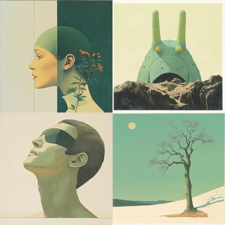 Muted Surreal Figures - Midjourney style sref code