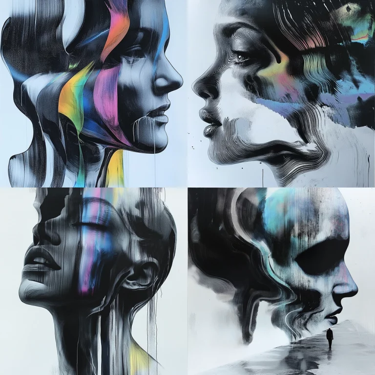 Abstract Color Stream Portraits - Midjourney style sref code