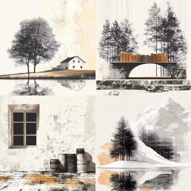 Textured Monochrome Realism - Midjourney style sref code