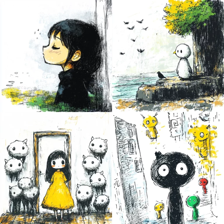 Bold Illustration with Subdued Tones - Midjourney style sref code