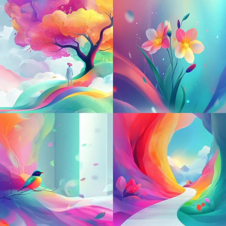 Vivid Gradient Fluid Forms - Midjourney style sref code