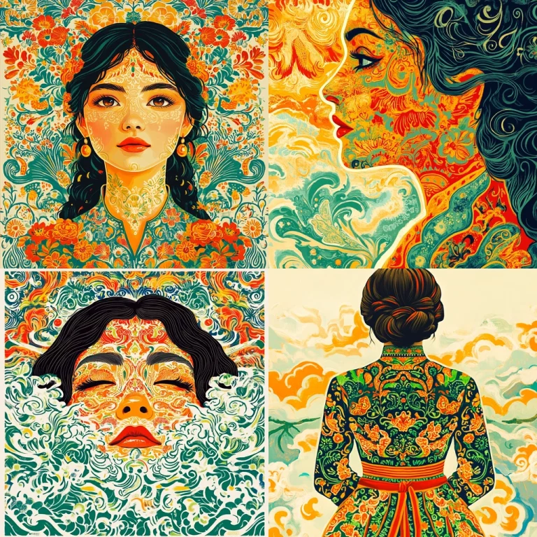 Vivid Floral Ornamentation - Midjourney style sref code