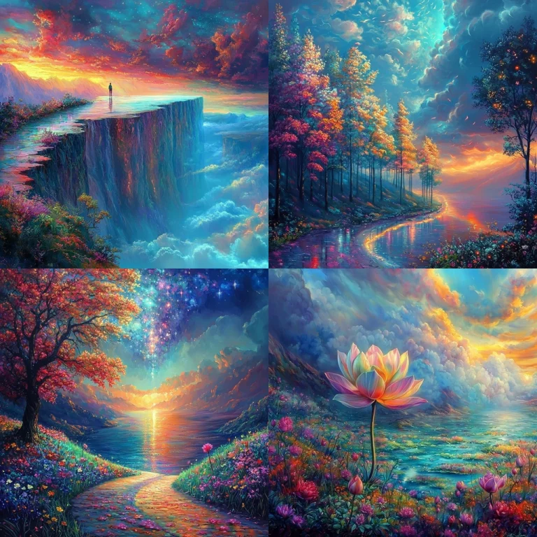 Vibrant Cloudscape Reflection - Midjourney style sref code