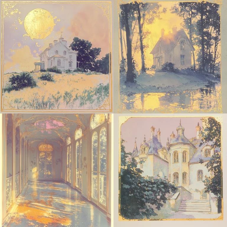  Golden Light with Pastel Glow - Midjourney style sref code