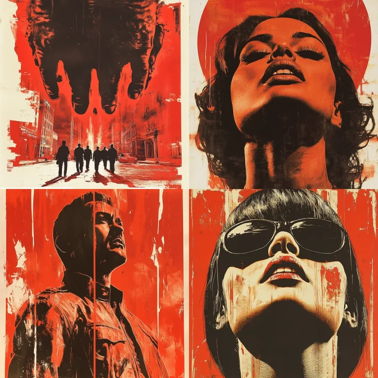 Bold Red Silhouette Effect - Midjourney style sref code