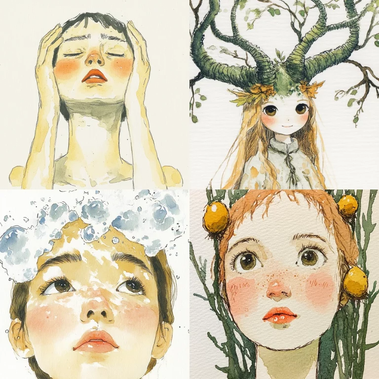 Watercolor Nature Fusion - Midjourney style sref code