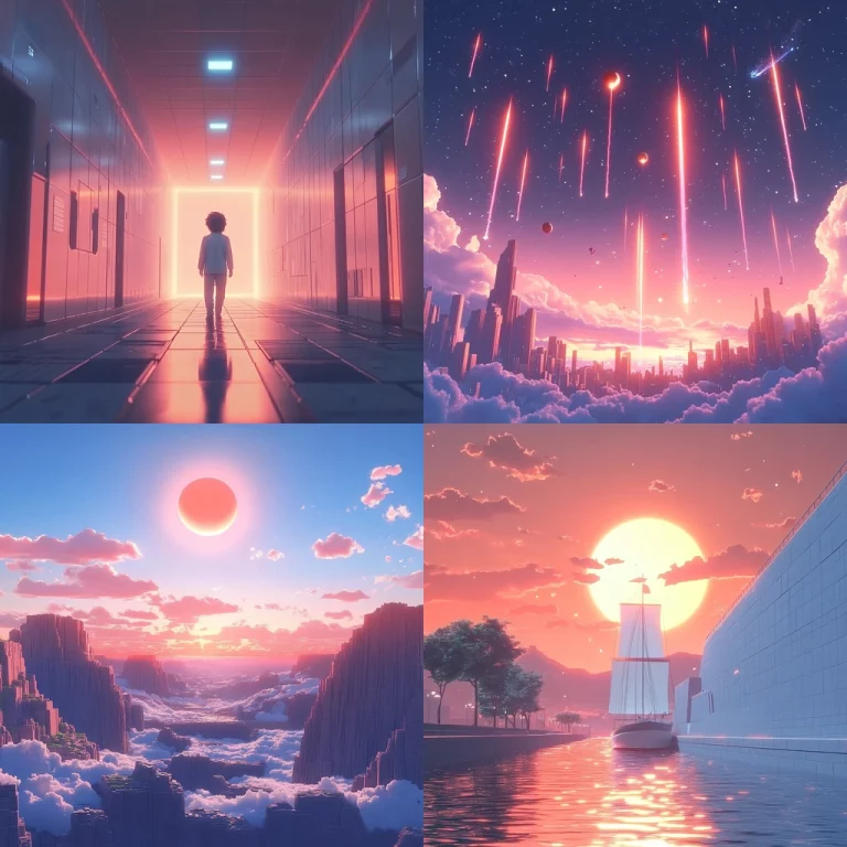 Vivid Sunset Scenes with Neon Glow - Midjourney style sref code