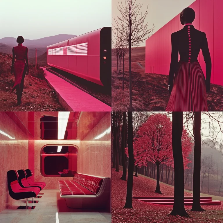 Retro Red Minimalism - Midjourney style sref code